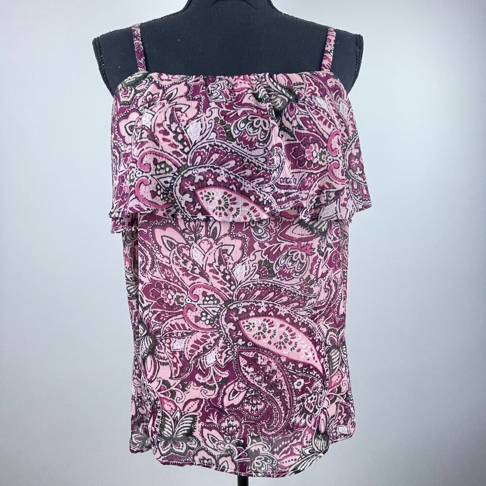 By&By Paisley off shoulder Women's Top Size L